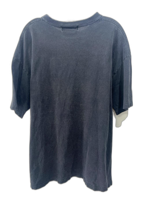 Saks Fifth Ave Size Est XL Black Cotton logo T shirt Crew Men's Short Sleeve Black / Est XL