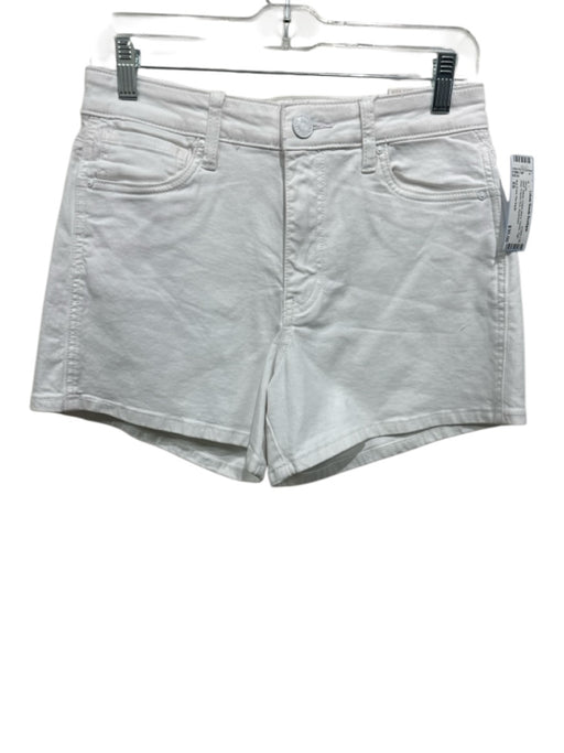 Kut From The Kloth Size XS White Cotton Blend Denim High Rise Frayed Hem Shorts White / XS