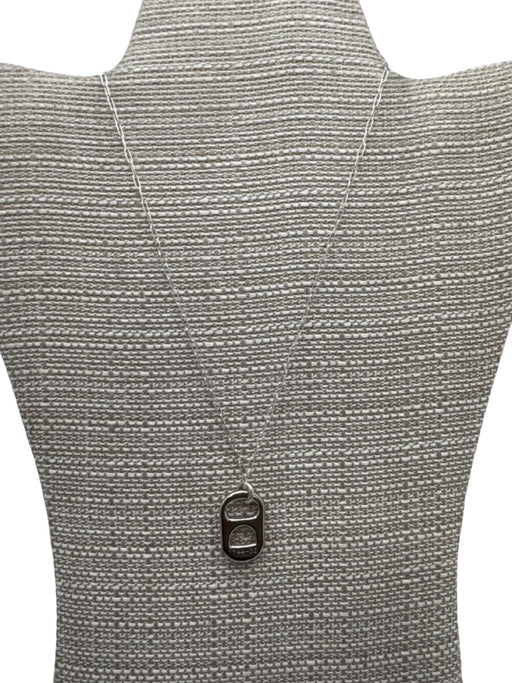 Allison Avery Silver Chain Lobster Clasp Bottle Cap Necklace Silver