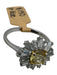 Swarovski Silver & Yellow 585 White Gold Crystal Sunburst Ring Silver & Yellow