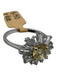 Swarovski Silver & Yellow 585 White Gold Crystal Sunburst Ring Silver & Yellow
