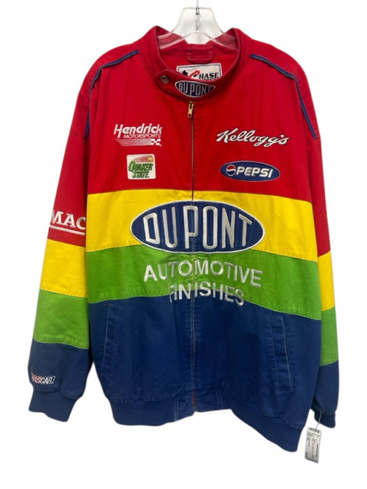 Chase Authentic Size XXL Multi Cotton Striped Nascar Men's Jacket Multi / XXL
