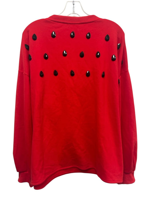 Queen of Sparkles Size XXL/XL Red, Green & Black Cotton Blend V Neck Short Set Red, Green & Black / XXL/XL