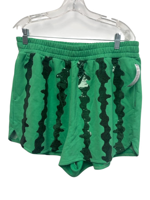 Queen of Sparkles Size XXL/XL Red, Green & Black Cotton Blend V Neck Short Set Red, Green & Black / XXL/XL