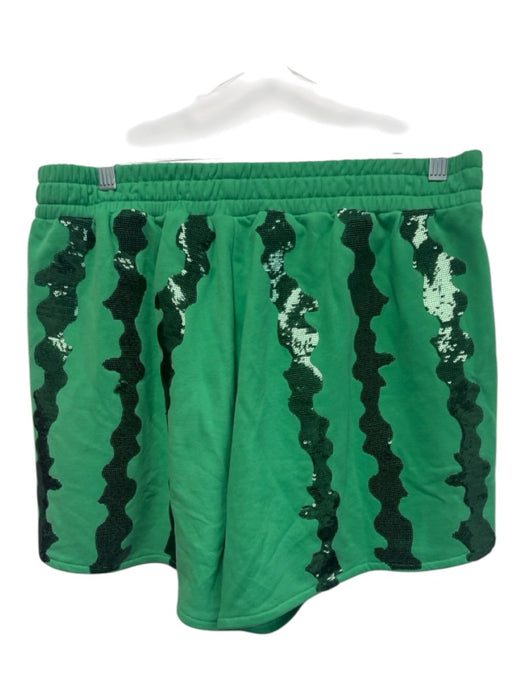 Queen of Sparkles Size XXL/XL Red, Green & Black Cotton Blend V Neck Short Set Red, Green & Black / XXL/XL