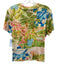 Alden Adair Size XL Beige, Green & Multi Cotton Flora & Fauna Beach Scene Top Beige, Green & Multi / XL