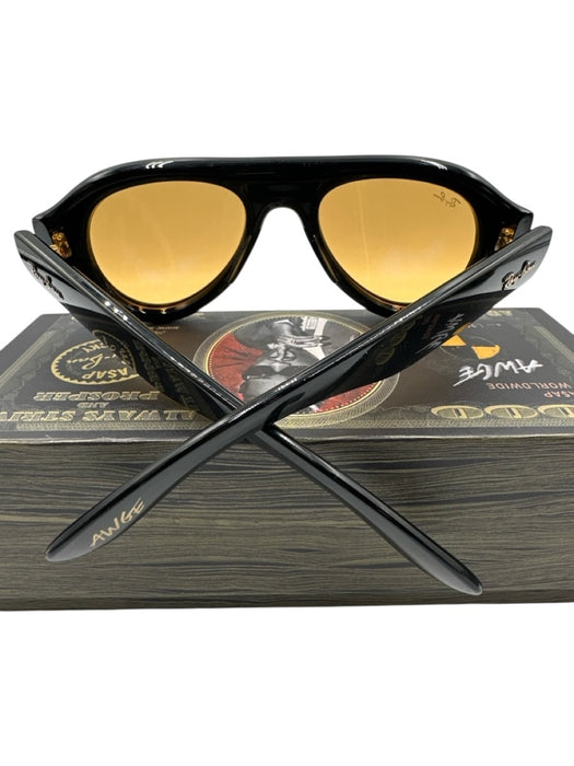 RayBan AS IS Black & Brown Aviator Men's Sunglasses Black & Brown