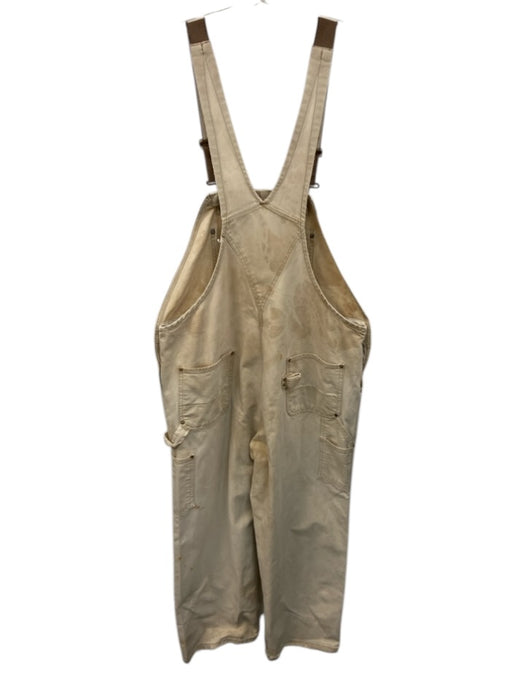 Carhartt AS IS Size Est L Beige Cotton Distressed Overalls Men's Jacket Beige / Est L