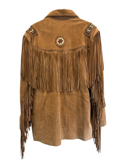Scully Size 48 Tan Leather Solid Western Fringe Men's Jacket Tan / 48