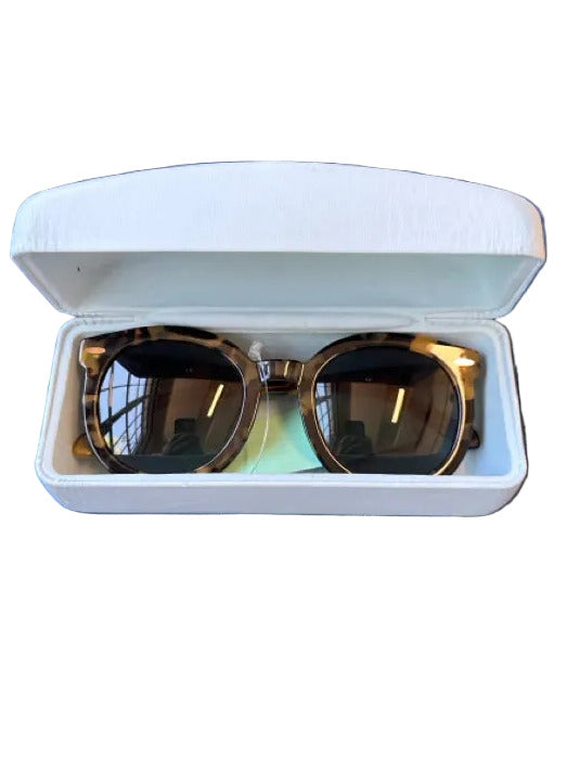 Karen Walker Brown Tortoise Round Sunglasses