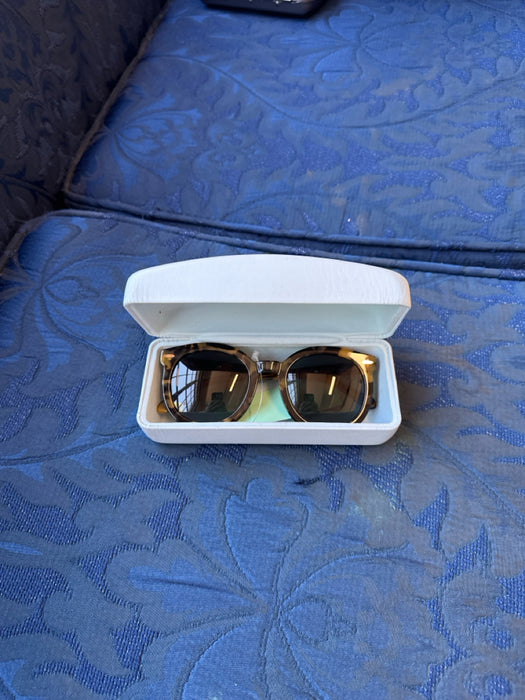 Karen Walker Brown Tortoise Round Sunglasses