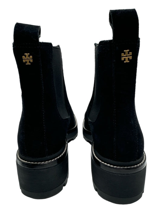 Tory Burch Shoe Size 7.5 Black Suede Ankle Elastic Sides Round Toe Booties Black / 7.5