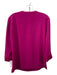 Trina Turk Size M Fuschia Pink Polyester V Neck seam detail 3/4 Sleeve Top Fuschia Pink / M