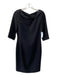 Antonio Melani Size 6 Black Polyester Wide Neck Princess Seams 1/2 sleeve Dress Black / 6