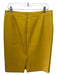 J Crew Size 10 Mustard Yellow Wool Pencil Back Zip Knee Length Skirt Mustard Yellow / 10