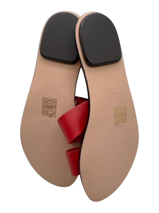 J. Crew Shoe Size 7 Red Leather open toe Straps Sandals Red / 7