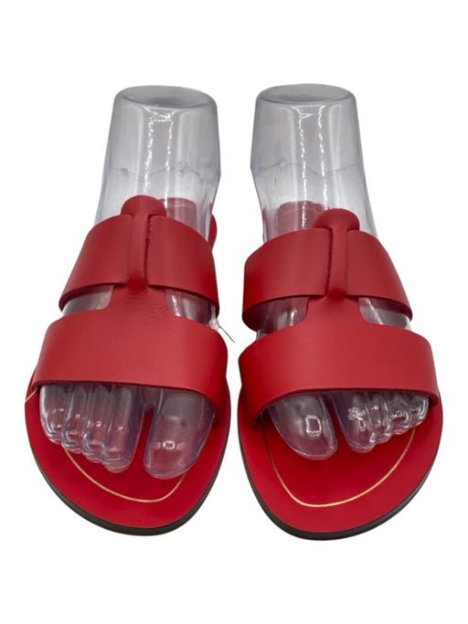 J. Crew Shoe Size 7 Red Leather open toe Straps Sandals Red / 7