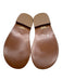 J. Crew Shoe Size 7 Brown Leather Toe Strap Slingback Flat Sandals Brown / 7