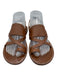 J. Crew Shoe Size 7 Brown Leather Toe Strap Slingback Flat Sandals Brown / 7