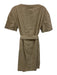 Theory Size 00 Beige Linen & Viscose Tie Waist Dress Beige / 00