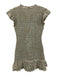 Veronica Beard Size 2 Beige & Multi Cotton Gingham smocked Ruffle Dress Beige & Multi / 2
