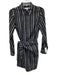 Derek Lam 10 Crosby Size 2 Black & White Cotton & Tencel Surplice Dress Black & White / 2