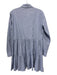 Veronica Beard Jeans Size M Blue, White, Gray Cotton Long Sleeve Buttons Dress Blue, White, Gray / M