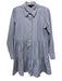 Veronica Beard Jeans Size M Blue, White, Gray Cotton Long Sleeve Buttons Dress Blue, White, Gray / M
