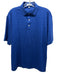 Peter Millar Size M Blue & Navy Synthetic Micro Polo Athleisure Short Sleeve Blue & Navy / M