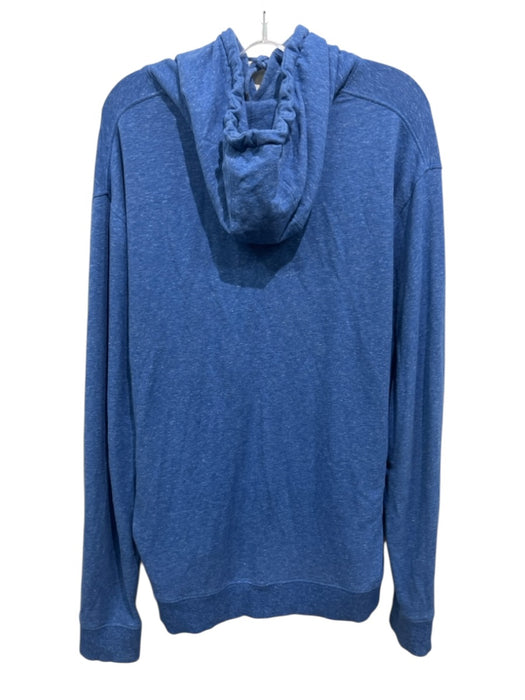 Peter Millar Size M Blue Cotton Blend Solid Hoodie Men's Jacket Blue / M