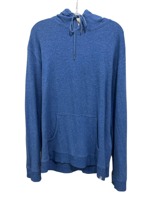 Peter Millar Size M Blue Cotton Blend Solid Hoodie Men's Jacket Blue / M