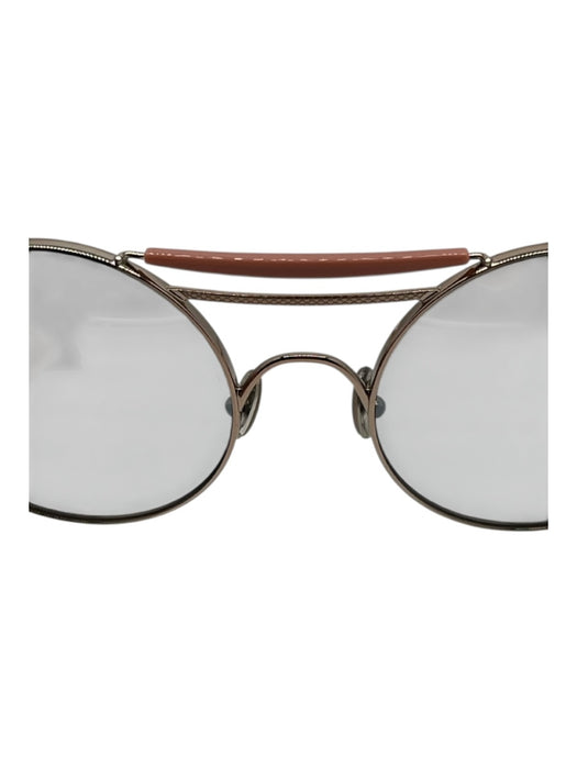 Roberto Cavalli Pink & gray Acetate Texture & Color Block Circle Sunglasses Pink & gray