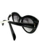 Alexander McQueen Black Acetate Gradient Lens Cat Eye Sunglasses Black