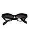 Alexander McQueen Black Acetate Gradient Lens Cat Eye Sunglasses Black