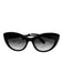 Alexander McQueen Black Acetate Gradient Lens Cat Eye Sunglasses Black