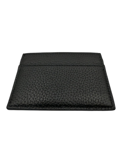 Gucci Black Leather Solid Cardholder Men's Wallet Black