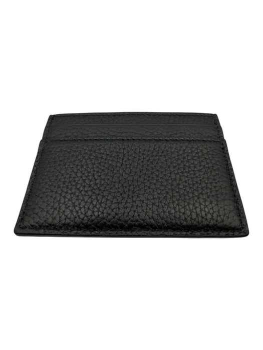 Gucci Black Leather Solid Cardholder Men's Wallet Black