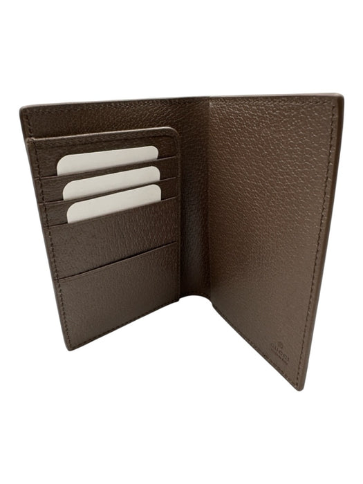 Gucci Brown Leather Guccissima Bifold Men's Wallet Brown
