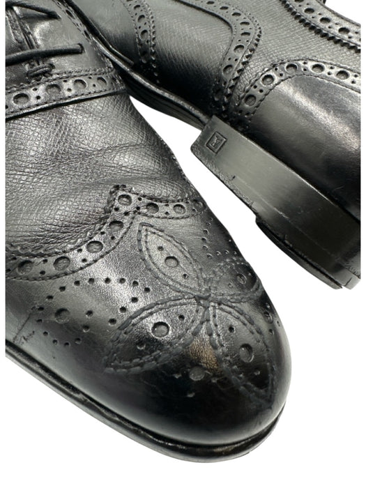 Louis Vuitton Shoe Size 9 AS IS Black Leather Solid Laces Men's Shoes Black / 9