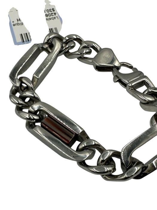 No Brand Silver Stainless Steel Men's Bracelet Silver