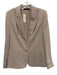 Elie Tahari Size 4 Taupe Triacetate Blend Long Sleeve Two Button Jacket Taupe / 4