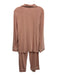 Eberjey Size Medium Rose Pink Modal Blend Long Sleeve Button Front Pant Set Rose Pink / Medium