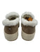 Aquatalia Shoe Size 6.5 Taupe & White Leather Upper Suede Shearling Loafers Taupe & White / 6.5