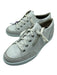 Munro Shoe Size 7 Wide White & Gray Leather Lace Up Zipper Detail Sneakers White & Gray / 7 Wide