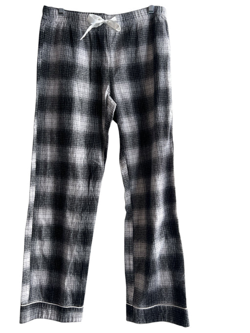 Pendleton Size S White & Black Cotton Plaid Elastic Drawstring cuff Pants White & Black / S