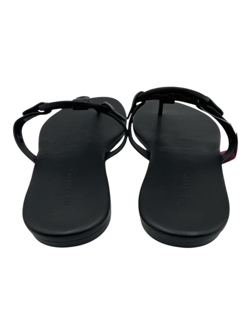 Tory Burch Shoe Size 8.5 Black Leather Flip Flop Logo Sandals Black / 8.5