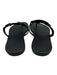 Tory Burch Shoe Size 8.5 Black Leather Flip Flop Logo Sandals Black / 8.5