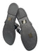 Tory Burch Shoe Size 8.5 Black Leather Flip Flop Logo Sandals Black / 8.5