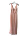 Azazie Size C Pink Polyester Mesh Overlay Double V Braided Detail Gown Pink / C