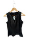 Theory Size S Black Leather Sleeveless V Neck Peplum Top Black / S